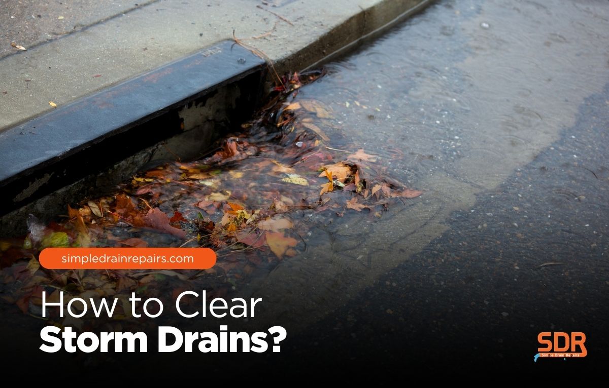 how to clear storm drain